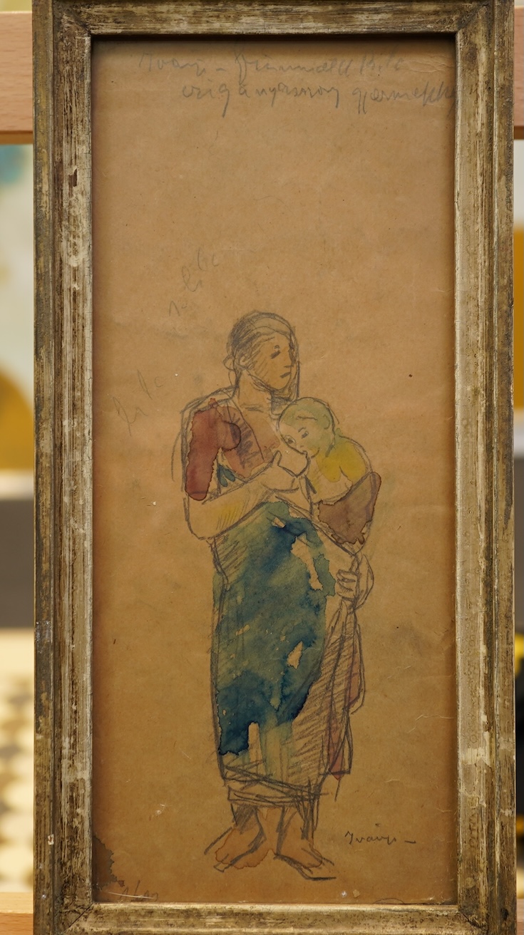 Béla Iványi-Grünwald, Hungarian (1867-1940), Gypsy woman and child